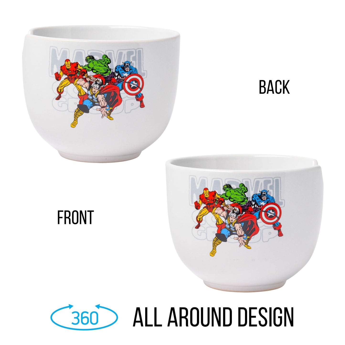 Marvel Retro Comics Group | 20-Ounce Ramen Bowl With Chopsticks