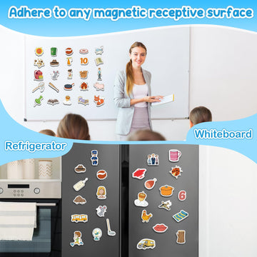 Kasfalci Cvc Word Games,50 Magnetic Foam Objects,Fridge Magnets For Kids,Speech Therapy Toys For Toddler,Learn To Read Spelling