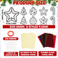 QOUBAI 32 Sets Christmas Suncatchers Craft Kit DIY Colorful Stained Glass Paper Crafts for Kids - Model QB1181