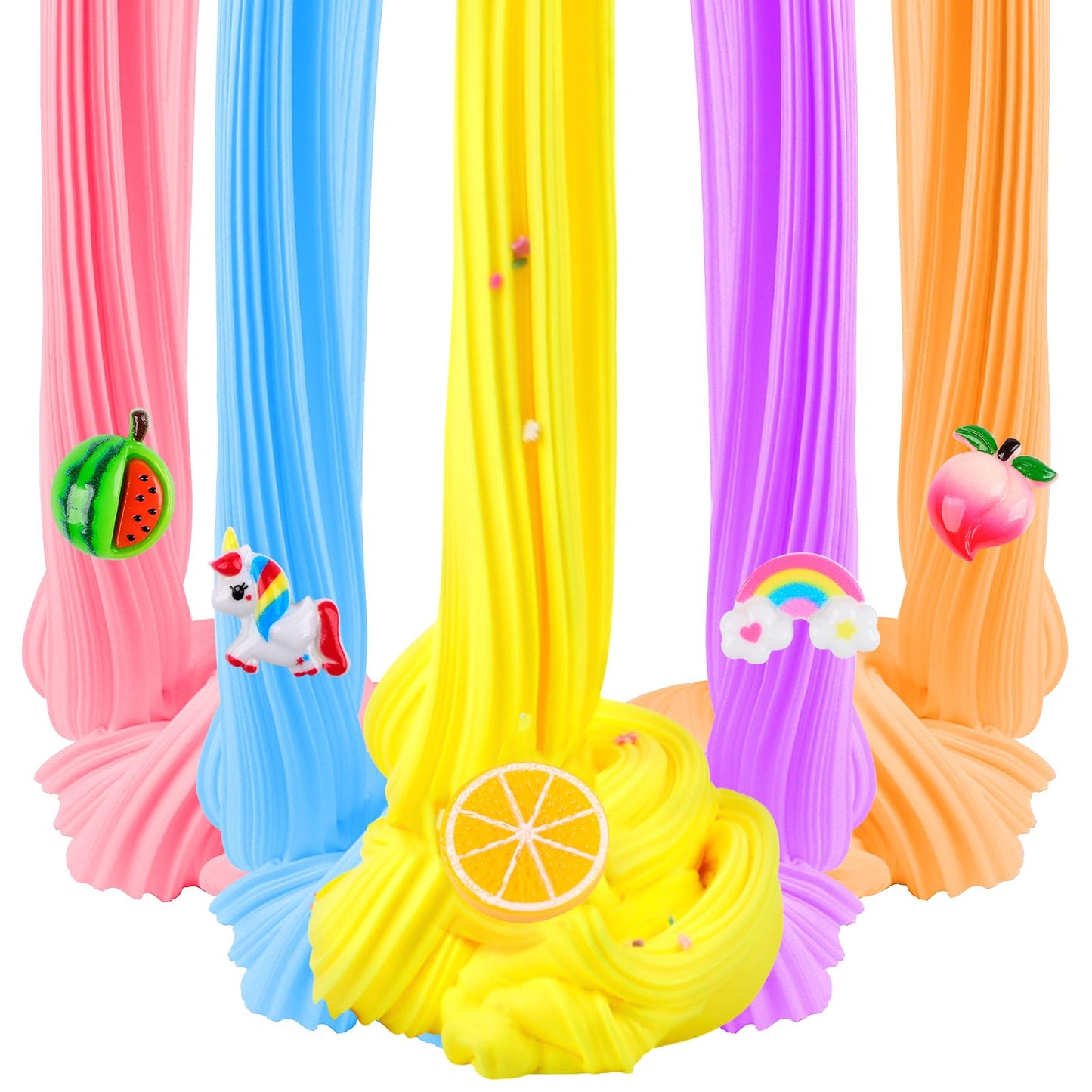 Butter Slime Kit 68 Pack, Non-Sticky And Super Soft Sludge With Cake Sticker, Perfect For Girls Party Favors, Birthday Gifts, Di