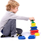 KUTOI Pyramid Stacking Toy - Multicolor 3D Puzzle Brain Teasers for Kids & Adults - Creative Preschool Learning Blocks, Ideal for 3 Year Olds