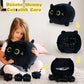 5 Pcs Black Cat Plush Toys- Black Cat Plush Stuffed Animal Family, Cute Black Cat Mommy Cat With 4 Baby Kittens Cat Plushies For Kids, Kawaii Cat Plush Toy Birthday Gifts For Kids Boys Girls