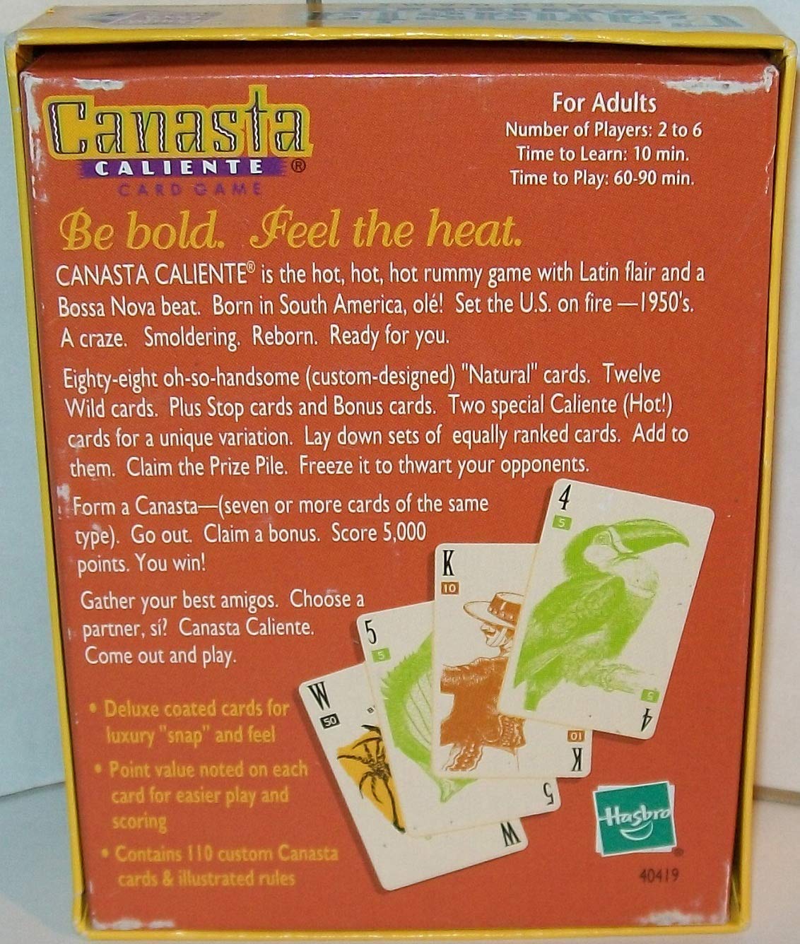 Hasbro Gaming Canasta Caliente Card Game - Model 40419 - Fun Family Game, Paper Material