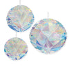 Beistle Assorted Sizes Iridescent Honeycomb Balls  3 Pcs