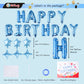 Hiparty Birthday Banner, 3D Mylar Foil Happy Birthday Balloons, 24Pcs Birthday Party Decorations With 6Pcs Star Balloons For Men