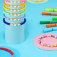 Sureio 24 Pcs Colorful Friendship Bracelets Letter Heart Smile Bracelets Surfer Bracelets Stretch Beaded Kids Bracelet for Girls