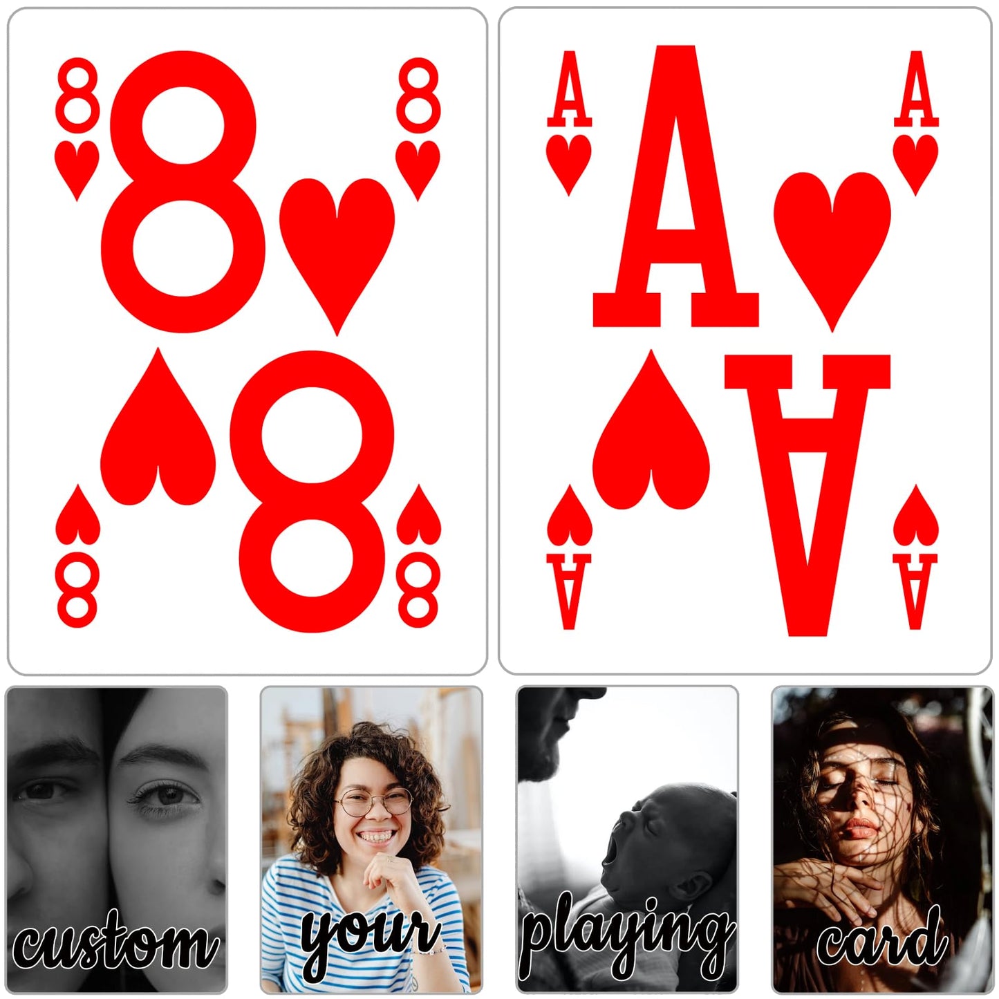 Ooelyy Custom Elite Low Vision Playing Cards, Personalized Large Print Playing Cards, Easy To Read Playing Cards For Visually Im