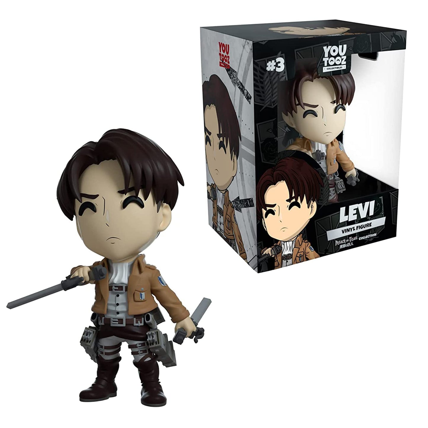 Youtooz Levi Vinyl Figure, 4.5' Levi From Attack On Titan Series, High Detailed Collectible Figure Attack On Titan Collection, White