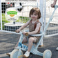 newyoo Lume TR008 Tricycle for Toddlers 1-3, 5-in-1 Push Trike, Carbon Steel, Coastal, 19"x25"x20"