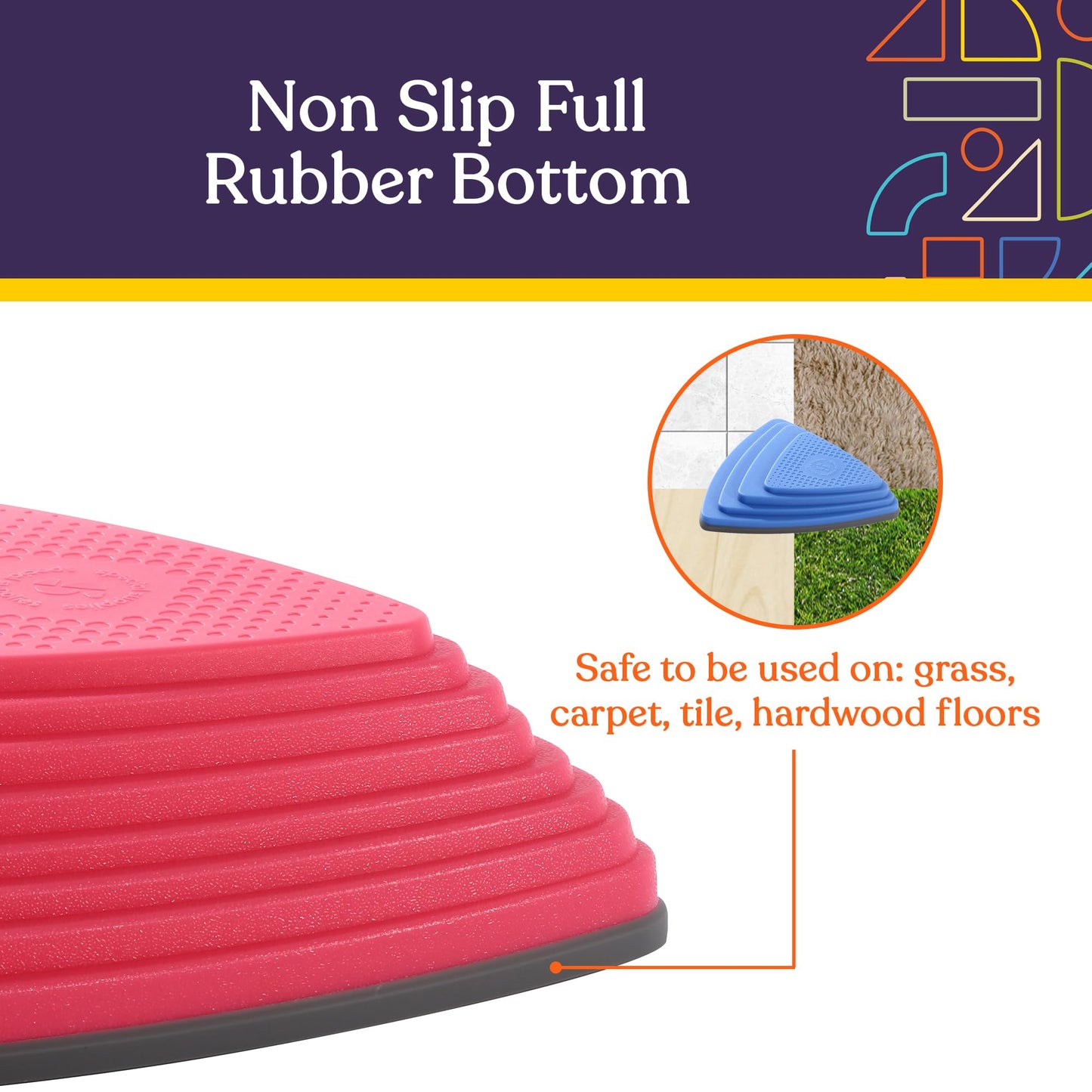 Special Supplies 10 Stepping Stones For Kids Indoor And Outdoor Balance Blocks Promote Coordination, Balance Strength Child Safe Rubber, Non-Slip Edging (Primary)