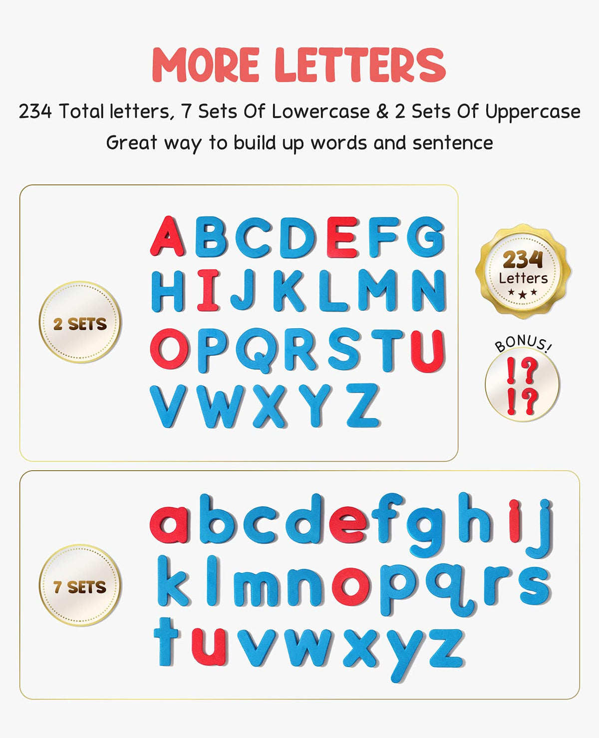 Joynote Notebook Joynote Classroom Magnetic Letters Kit 234 Pcs With Double-Side Magnet ...