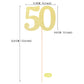 Gexolenu 50th Anniversary Decorations - 10 Pack Gold Glitter Table Toppers, Double-Sided Centerpieces for Birthday Party, Number 50