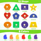 Jumlys Montessori Toys For Toddlers 1, 2, 3 Year Old, Wooden Shape Learning Puzzles For Baby 12-18-24 Months, Early Educational