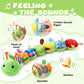 Awotoy Baby Toys 0 To 12 Months, Musical Stuffed Animal Activity Soft Toys With Multi-Sensory Crinkle, Rattle And Textures, Infant Tummy Time Toys For Newborn Boys Girls, Caterpillar, Green