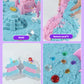 Sikmcle Unicorn Sensory Bin Play Sand Kit For Girls Unicorn Toys For Kids Castle Moulds Toddler Activities And Sensory Bin Fille