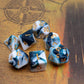 Creebuy D&D Dice Set Teal White Dice For Dungeon And Dragons Dnd 7-Die Rpg Dice D20 D12 D% D10 D8 D6 D4