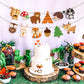 Cc Home Woodland Creatures Banner Forest Animal Friends Bunting Banner For Kids,Boys,Baby Shower,Birthday Party Decoration