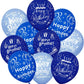 TAIHEBB 52 Pcs Blue Birthday Balloons, Rubber Material, Party Pattern, Suitable for Kids, Model BSO025