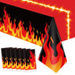 Fire Heroes Table Cloth Firefighter Themed Birthday Party Supplies Plastic Firefighter Table Cover Flame Theme Firefighter Table