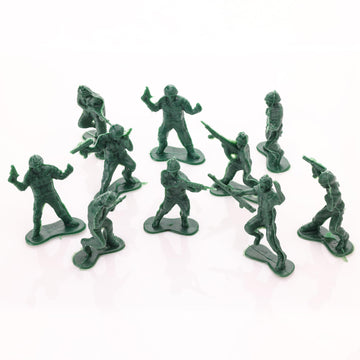 Entervending Army Men Action Figures - 2    Small Soldiers For Boys - 50 Pcs Green Army Soldier Toy Playset - Military Toys - Ar