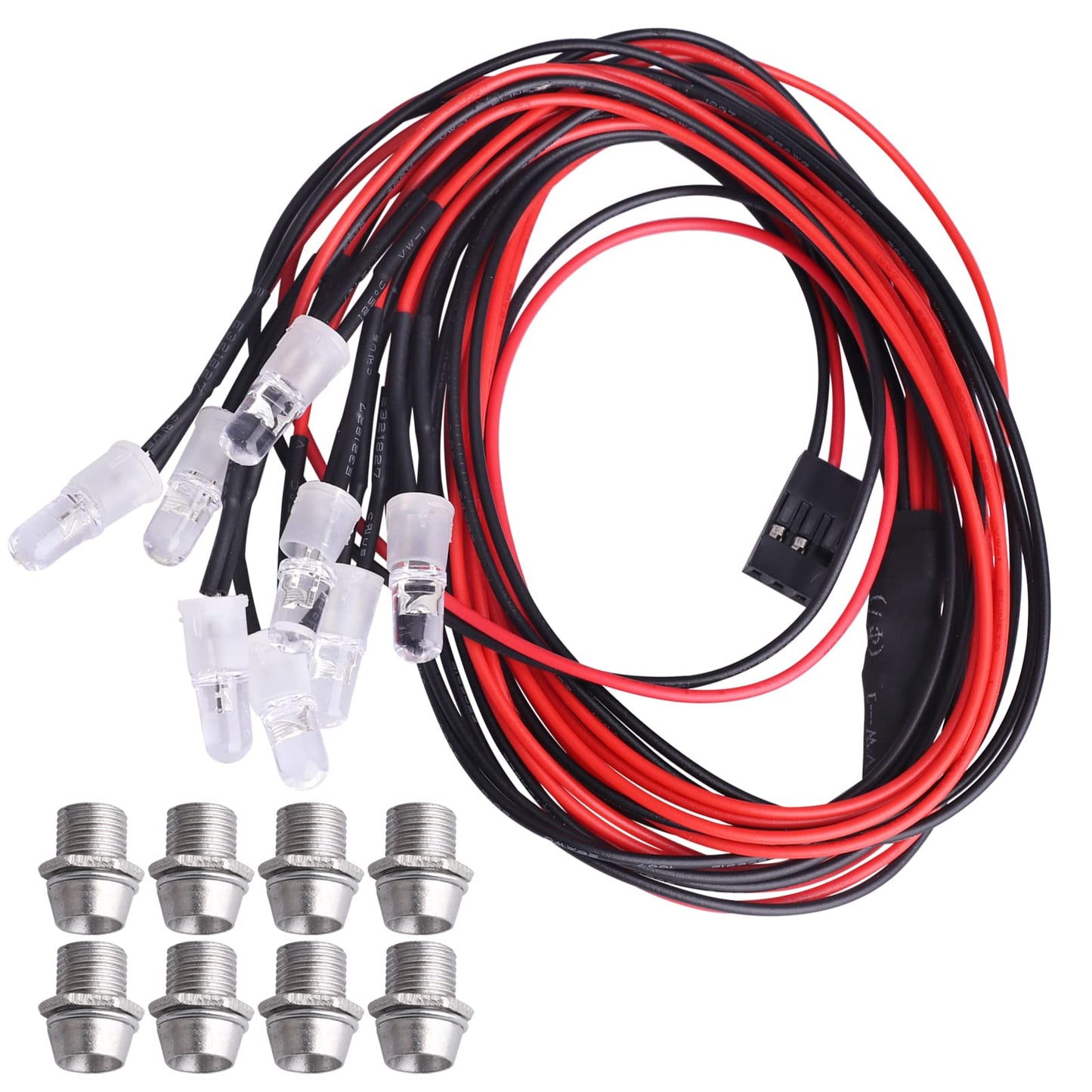 Allinrc 8Leds Led Light Headlights Taillight Kit Accessories For Traxxas Arrma Axial Scx10 Redcat Rc4Wd Hsp Tamiya Rc Car Truck