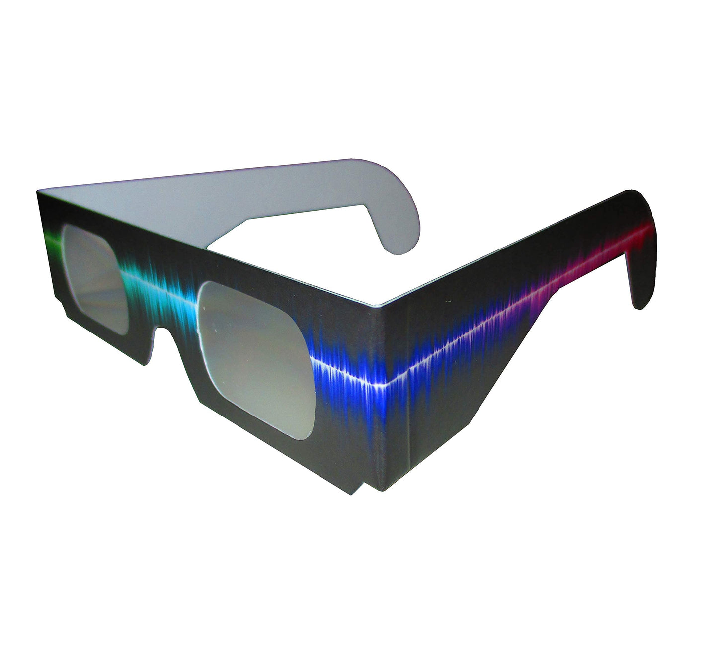 Rob's Super Happy Fun Store 3D  Glasses - Rave Waves - 50 Pair Paper Glasses - See Colorful Rainbows Around Points of Light Perfect for Festivals  Holiday Lights  Parties