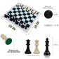 Juegoal 20' Portable Chess & Checkers Set, 2 In 1 Travel Board Games For Kids And Adults, Folding Roll Up Chess Game Sets, Extra 26 Checker Pieces, Tournament Thick Mousepad Mat With Storage Bag