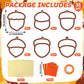 Qyeahkj 36 Set Fall Acorn Suncatchers Crafts for Kids DIY Autumn Window Tissue Paper Craft Kit Hanging Decor for Thinkgiving Hom