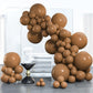 Partywoo Coffee Brown Balloons, 100 Pcs Boho Brown Balloons Different Sizes Pack Of 18 Inch 12 Inch 10 Inch 5 Inch Brown Balloons For Balloon Garland Or Balloon Arch As Party Decorations, Brown-F09