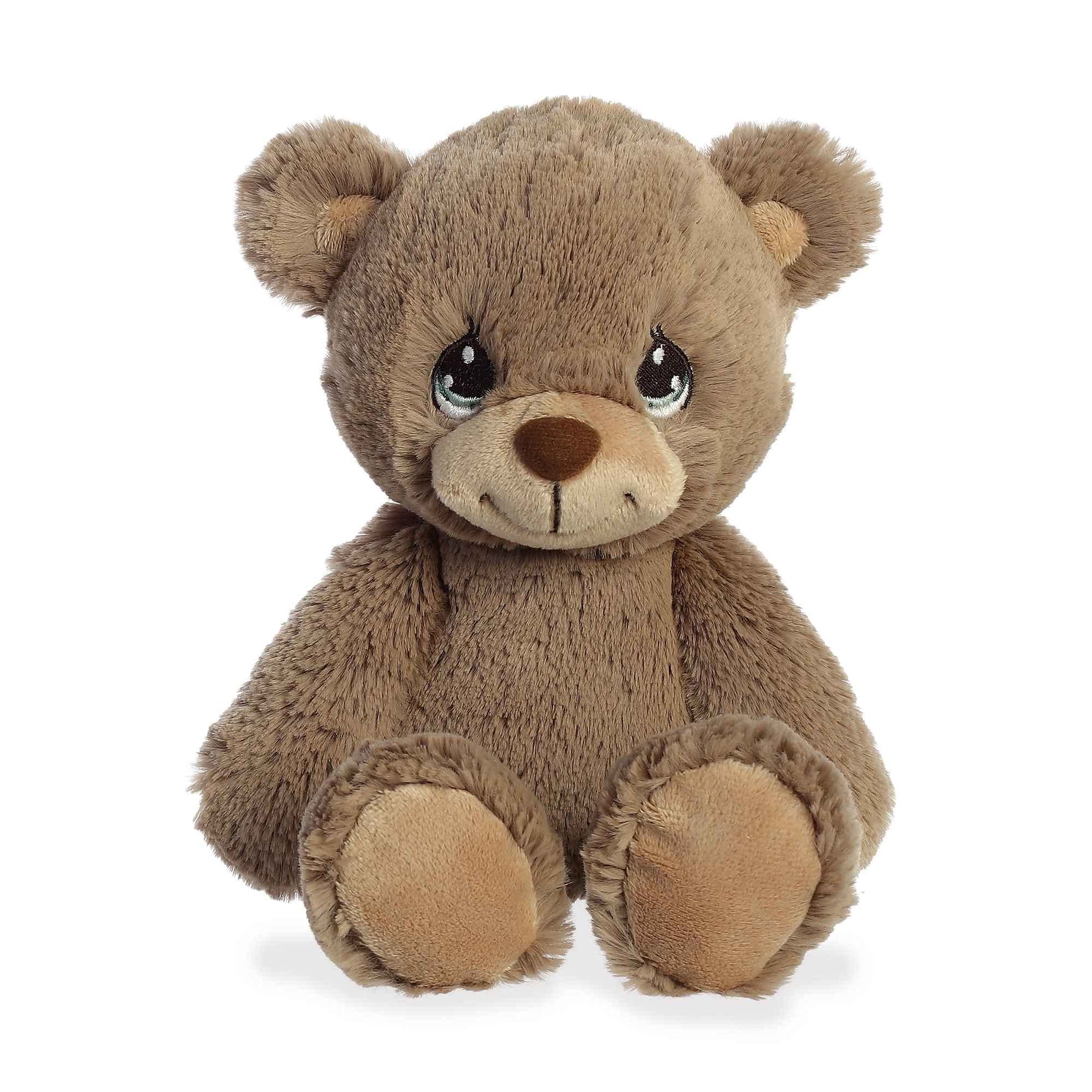 Aurora Inspirational Precious Moments Barley Bear Stuffed Animal - Cherished Memories - Enduring Comfort - Brown 8.5 Inches