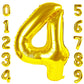 Number Balloon 40 Inch Gold 4 Balloon Graduation Decorations, Number 4 14 24 40 44 45 Large Balloon Birthday Party Decorations,