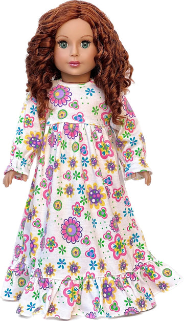 - Good Night - Cotton Nightgown - Clothes Fits 18 Inch Doll (Doll Not Included)