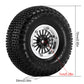 Injora 18-Spoke Moduwheel 1.3'' Beadlock Wheels With Xhx Pin Tires For Trx4M Scx24 1/18 1/24 Rc Crawler(Silver)