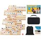 Timissu Rummy Cube Game for 6 Players - 160 Tiles, Wooden Racks, Travel Size, Multiple Colors, Classic Family Board Game