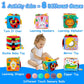 Beetoy Sensory Busy Cube For Baby, Montessori Infant Toys With Textured Sensory Balls, Early Learning Travel Toys For Fine Motor