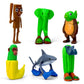 Lomencry Italian Brainrot Toy Action Figure tralalero tralala brainrot Toys Tralalero Tralala Figures Toys with Tralalero Tralala Tung Tung Sahur BRR BRR Patapim Creative 3D Collectible Toy (6PCS-A)