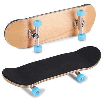 Hurrise Wooden Finger Skateboards, 1Pc Maple Wooden+Alloy Fingerboard Finger Skateboards With Box Reduce Pressure Kids Gifts(Lig