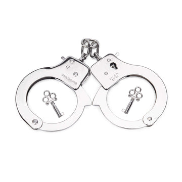 Hualixuan Metal Play Handcuffs, Hand Cuffs Police, Toy Handcuffs For Kids (Silver)