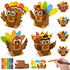 Moon Boat 20Pcs Thanksgiving Turkey Craft Kit - Fall DIY Religious Prayer Thankful Gratitude Box for School Activities