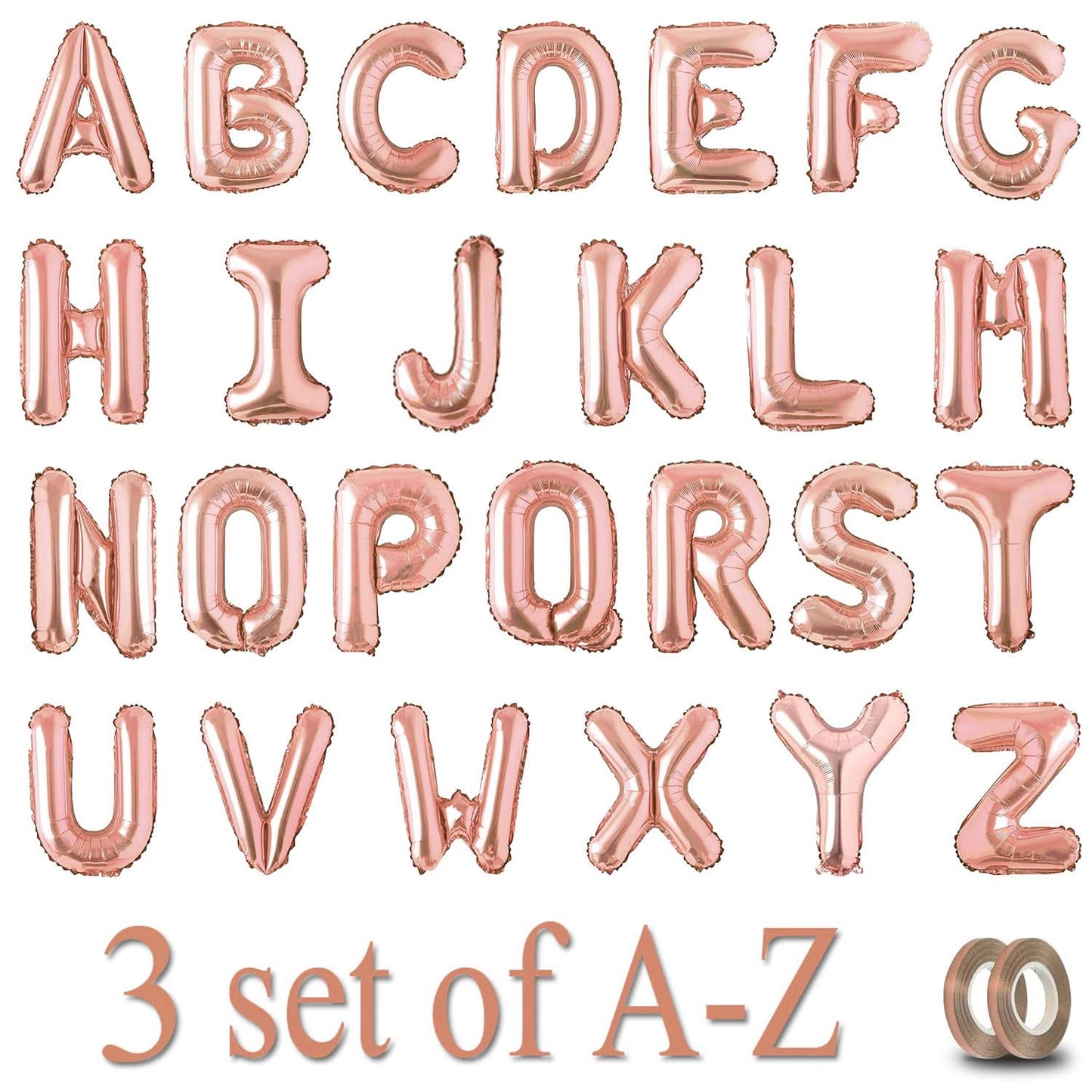 78Pcs Letter Balloons Rose Gold Balloon Custom Alphabet Balloons Party Supplies For Birthday/Baby Shower Personalized Phrase/Wor