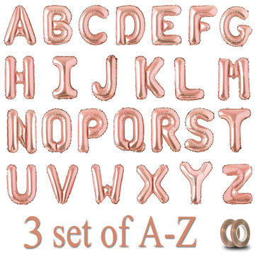 78Pcs Letter Balloons Rose Gold Balloon Custom Alphabet Balloons Party Supplies For Birthday/Baby Shower Personalized Phrase/Wor