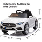 FXIONA Kids Electric Cars for Toddler Ride On with Parent Remote Control Vehicles for Girl and Boy Ride in 12V Battery Power 4 Wheels Mercedes Benz Big Toys Baby Toddler Car Music Light 3 Speed(White)