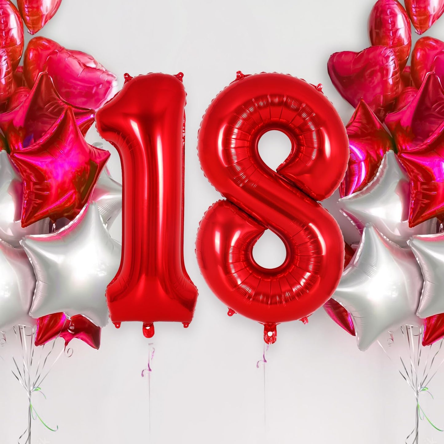 Red Number 1 Balloon 40 Inch, Big Large Foil Helium Number Balloons, Jumbo Giant Mylar Number 1 Balloons For 1St First Birthday