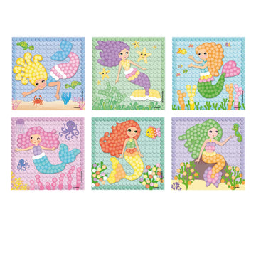 Playmais Mosaic Dream Mermaid Creative Craft Kit For Girls & Boys From 5 Years | 2300 6 Mosaic Templates With Lovely Mermaids | Stimulates Creativity & Motor Skills | Natural Toy