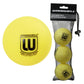 Winnwell Yellow 50 Gram Soft Density Street Hockey Balls - 3 Pack with Mesh Bag