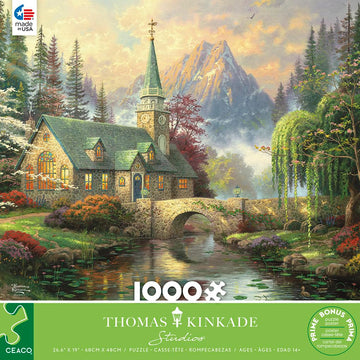 Ceaco - Thomas Kinkade - Dogwood Chapel - 1000 Piece Jigsaw Puzzle
