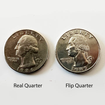 Canailles Hinged Bite And Folding Quarter Coin, Magic Trick Cool Quarter For Pranks, Tricks And More