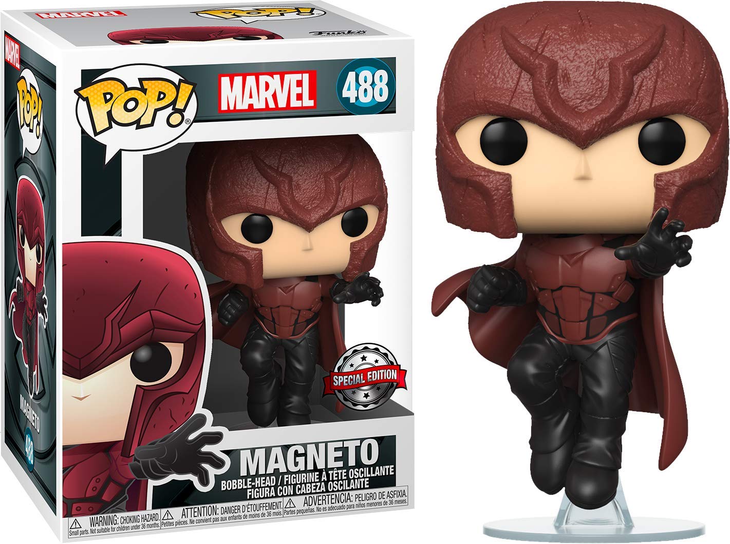 POP Funko Pop Magneto 488 Figure - Small Multicolor Collectible