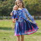 Bow Dream Cute Girl Dress And Matching American Girl Doll Clothes Accessories For Girls Dresses Size 110 Deep Blue