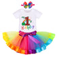 One In A Melon Outfit Girls Baby Watermelon 1St Birthday Outfits Cake Smash Romper Rainbow Tutu Skirt Headband Summer Hawaiian W